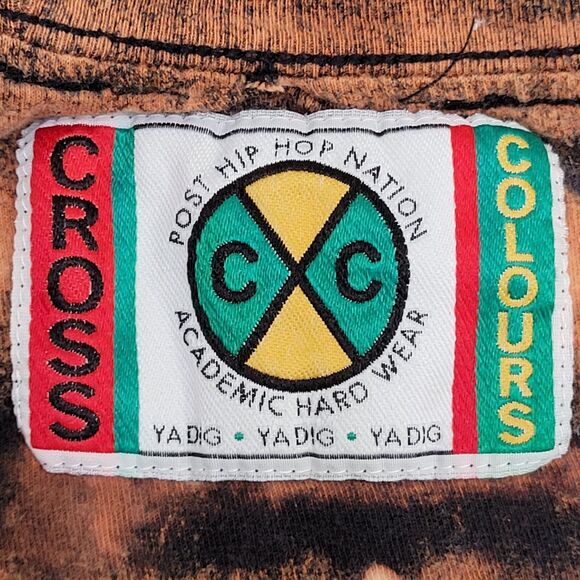 Cross-Colours Crop-Top Shirt Womens Medium 19x20 Bleached - Picture 4 of 12